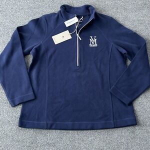Tommy Bahama Sweatshirt Mens XL Navy Fleece Sport Aruba Half Zip Von Maur Logo